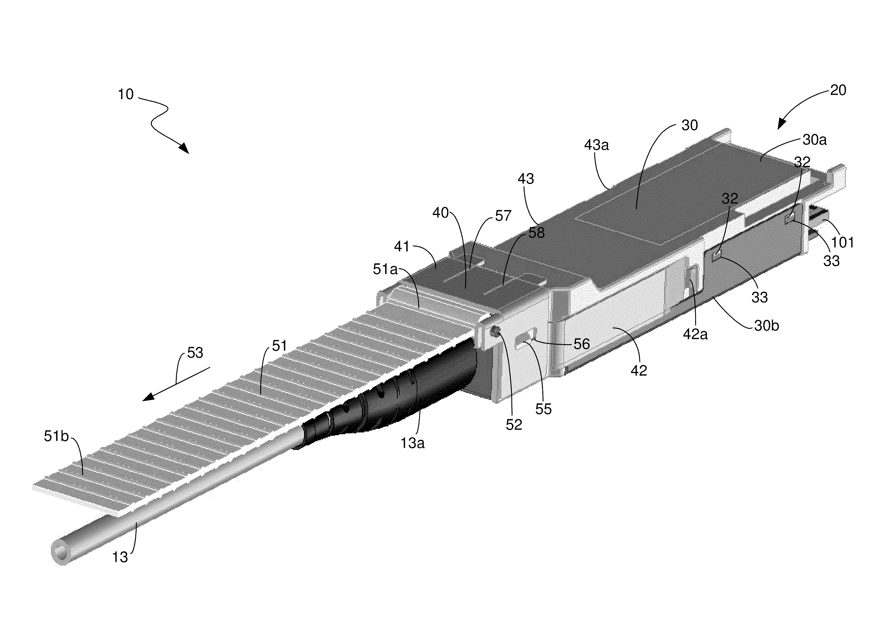 Active optical cable that is suited for consumer applications and a method