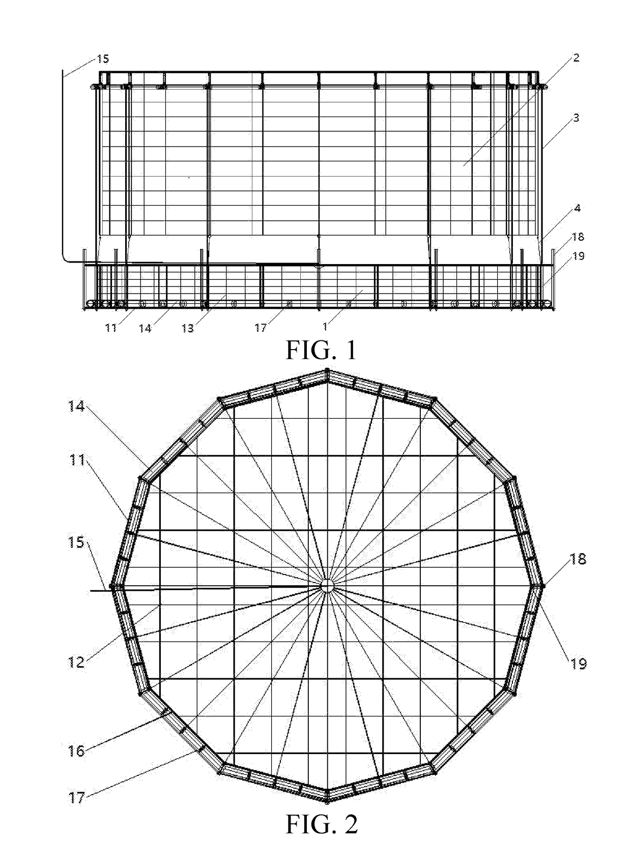 Steel structure cage for marine crustacean aquaculture and integration thereof into vertical fish-crustacean aquaculture system