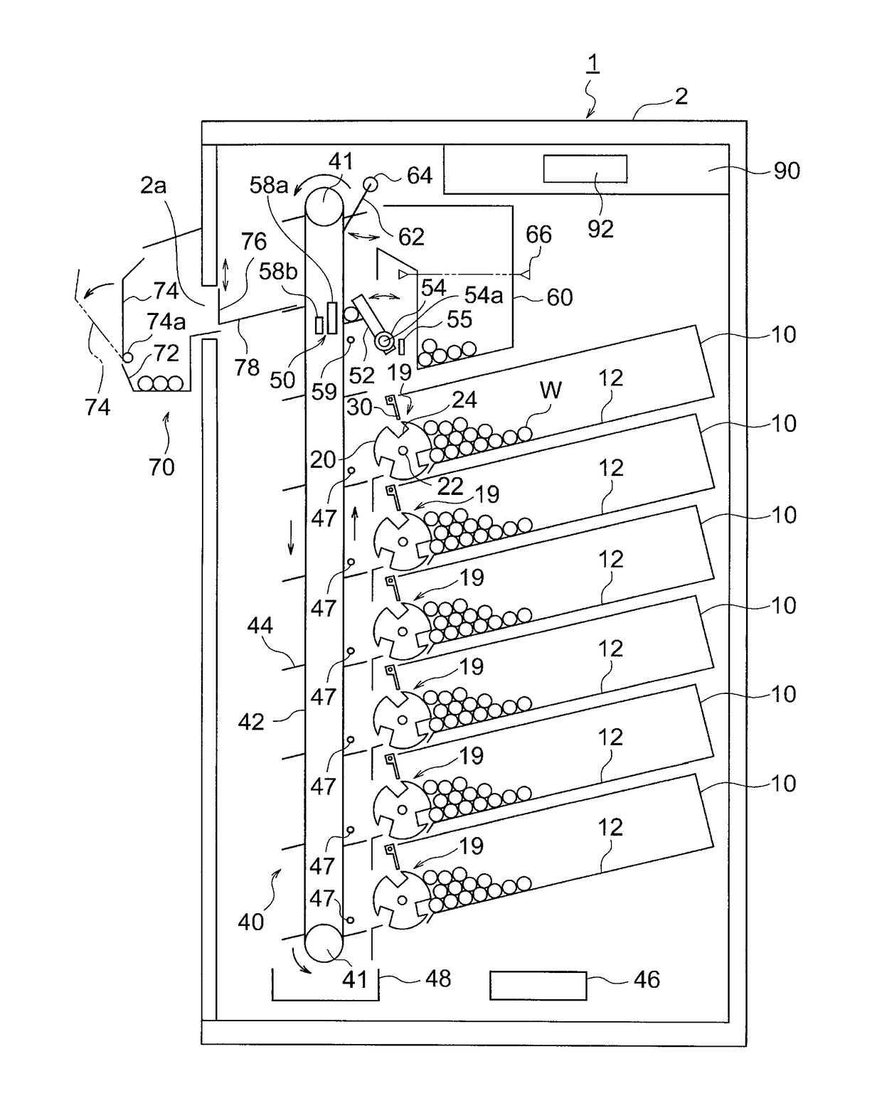 Coin-roll handling device and coin-roll handling method