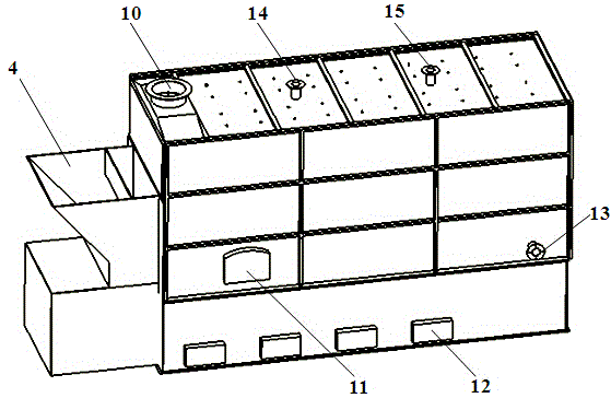 Normal-pressure clean coal water heating boiler