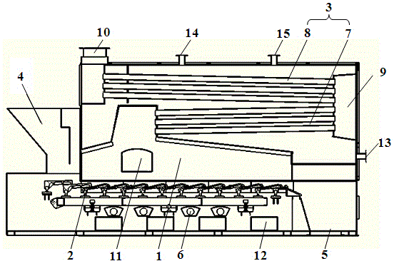 Normal-pressure clean coal water heating boiler