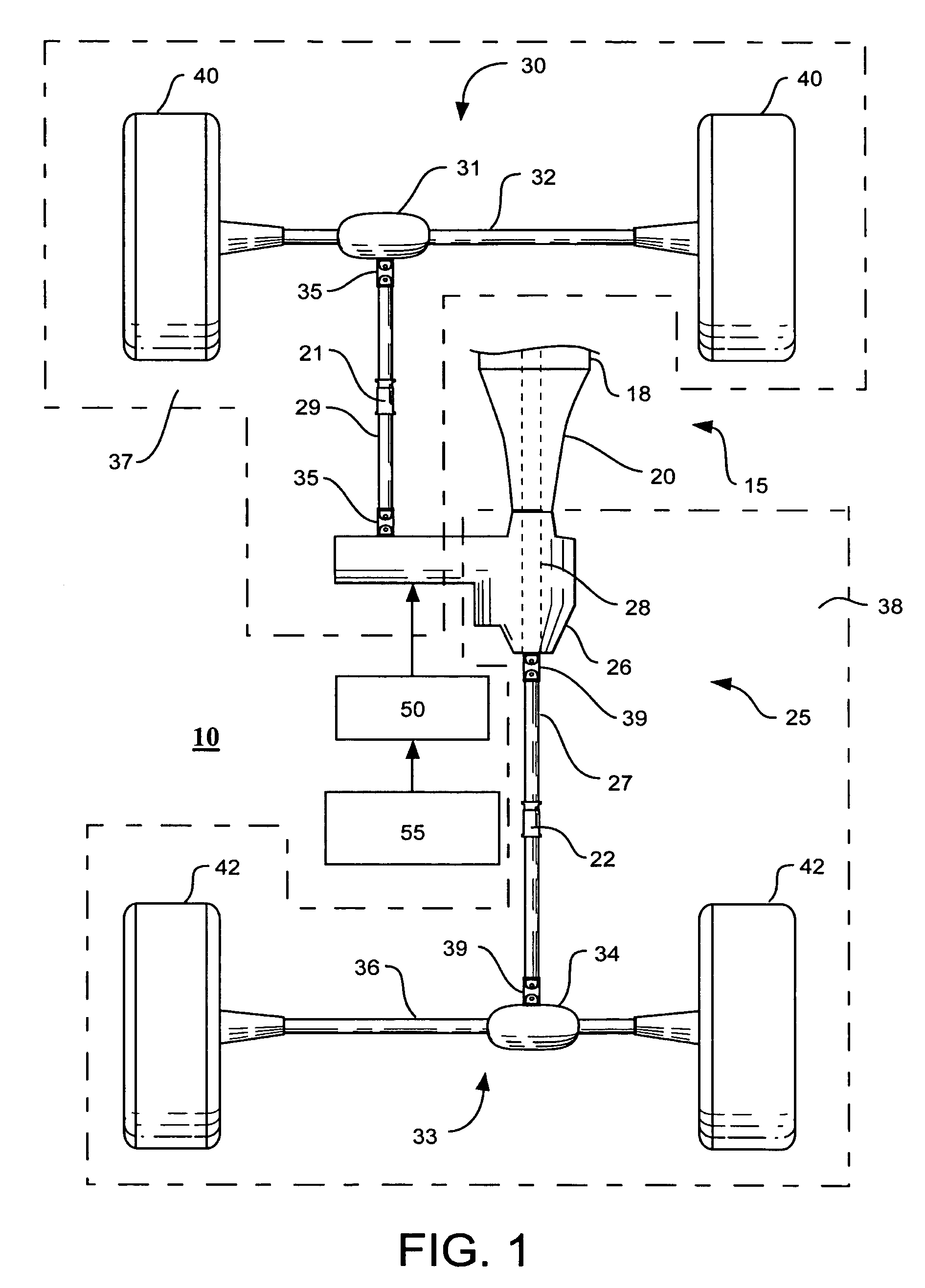 Method to reduce backlash in a drive train