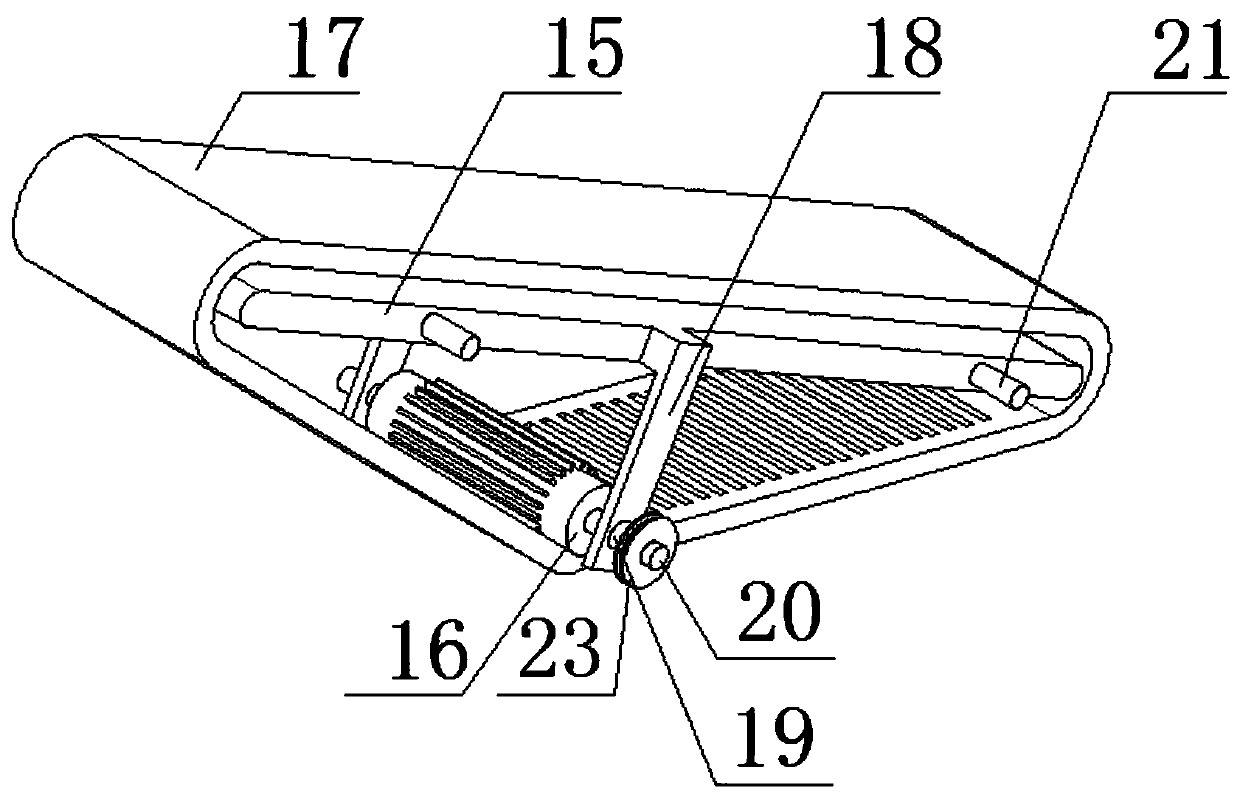 A rake bucket rock loader