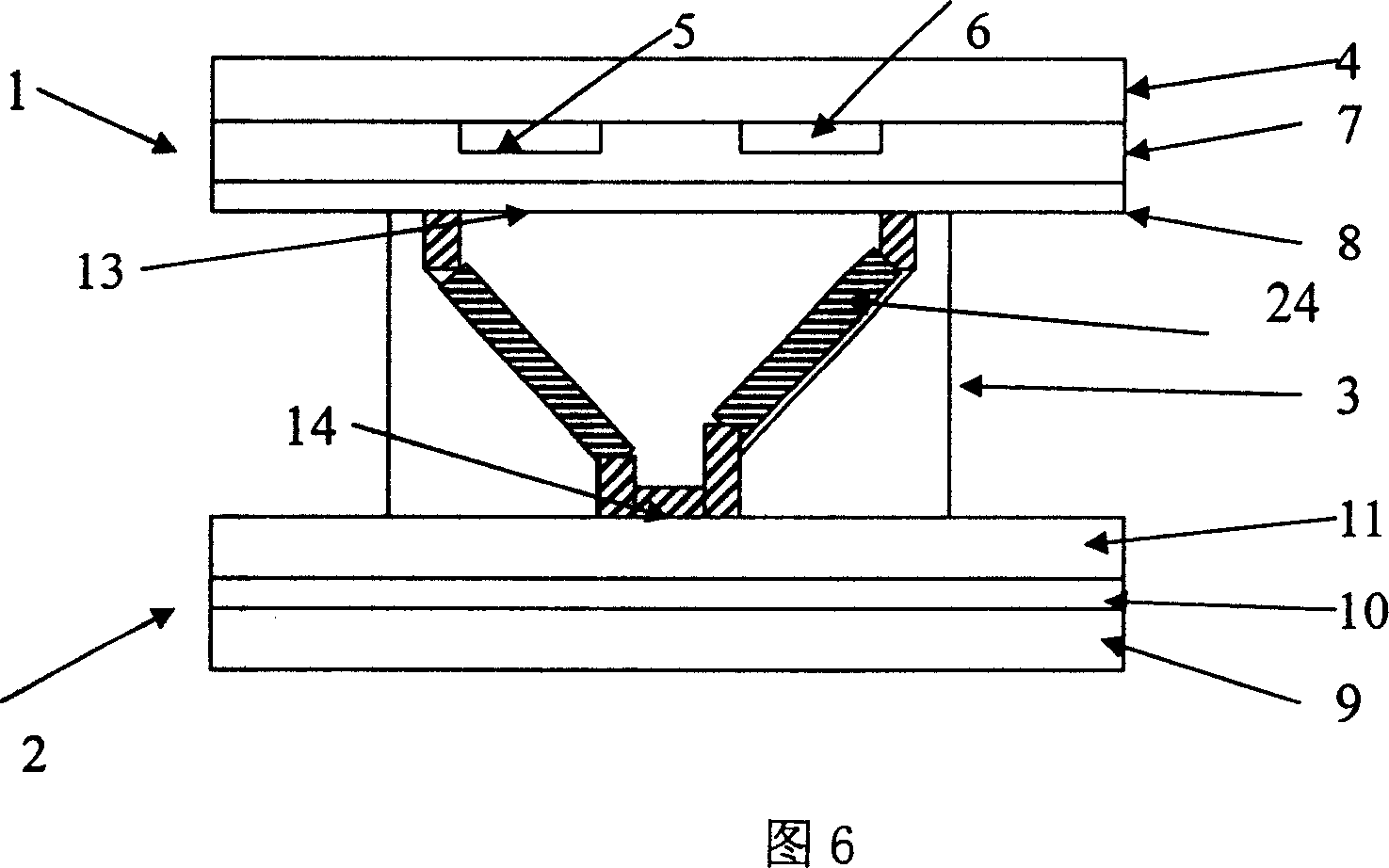 A surface discharge type aperture mask style plasma display plate with novel electrode structure