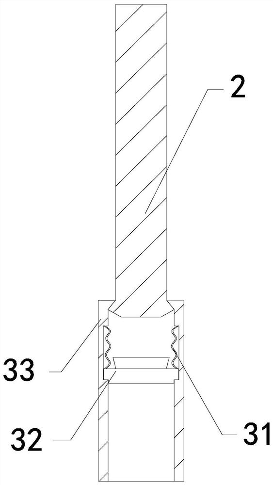 Rod-shaped piezoelectric material mounting equipment