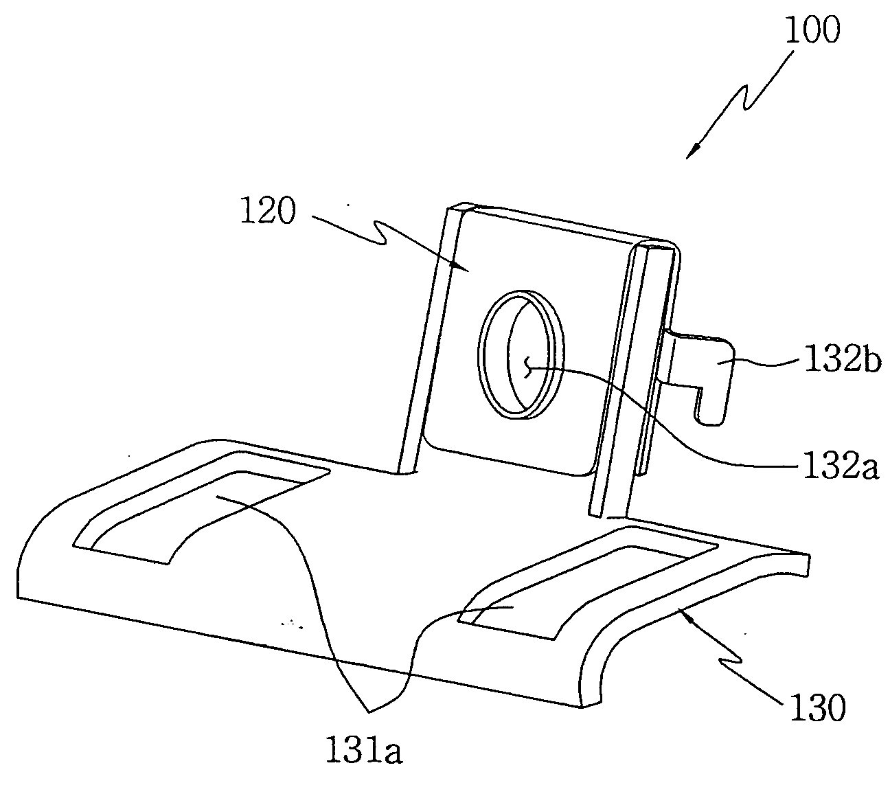 Bracket for securing side airbag for automotive vehicle