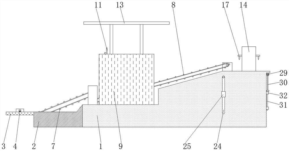 Waterweed collecting ship with automatic device