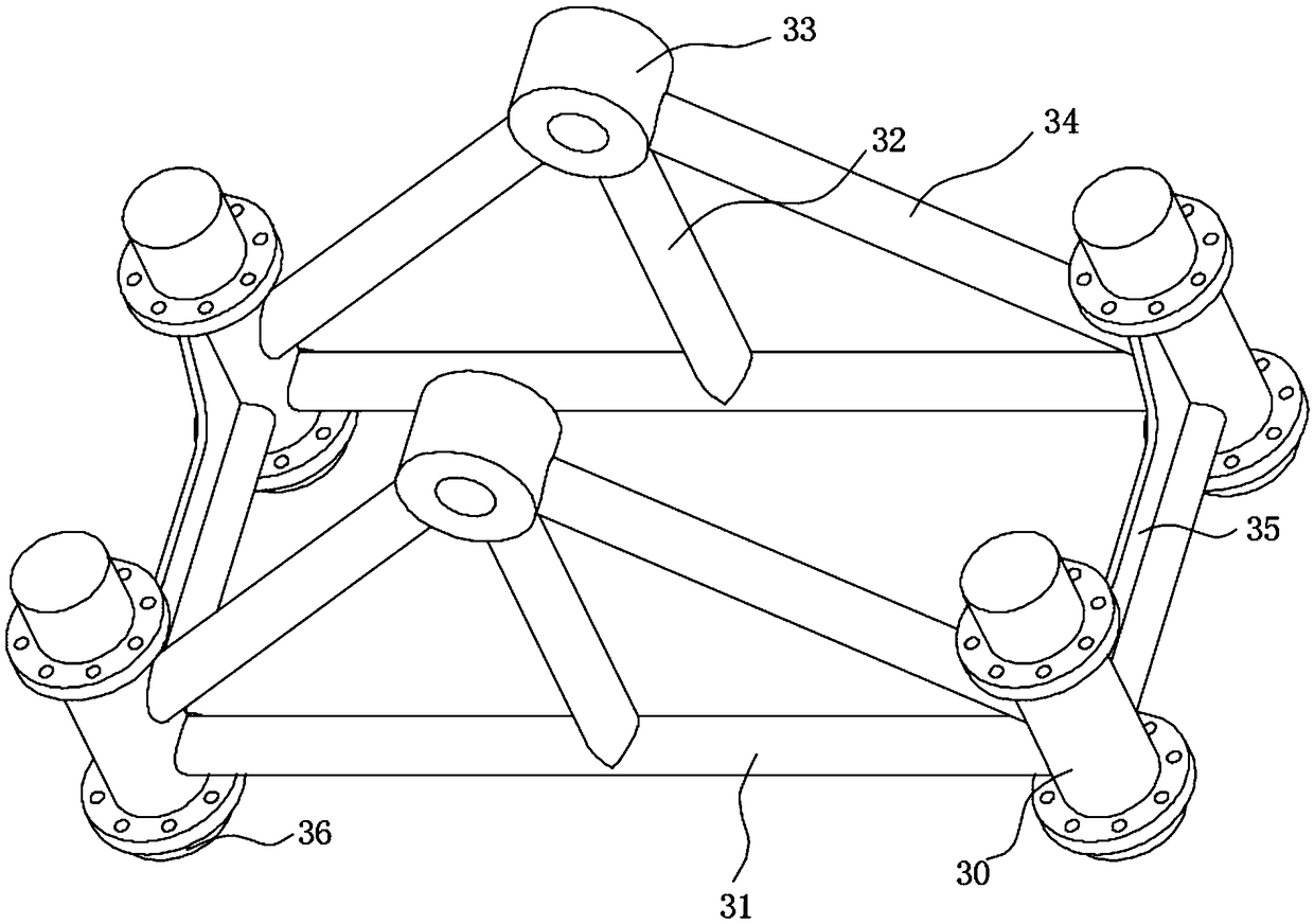 Positioning pin device of folding arm type lifting equipment