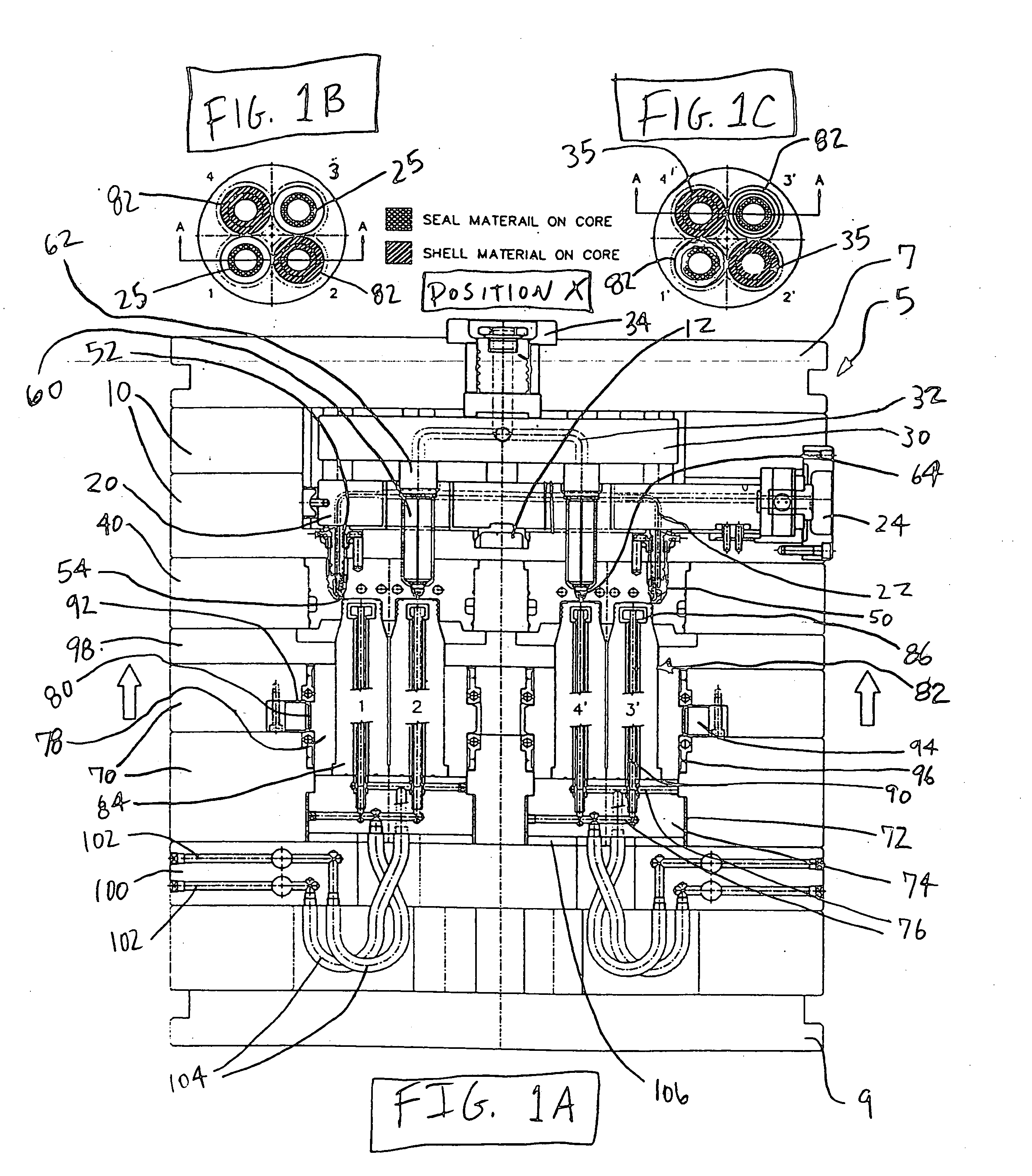 Two position double injection molding apparatus and method