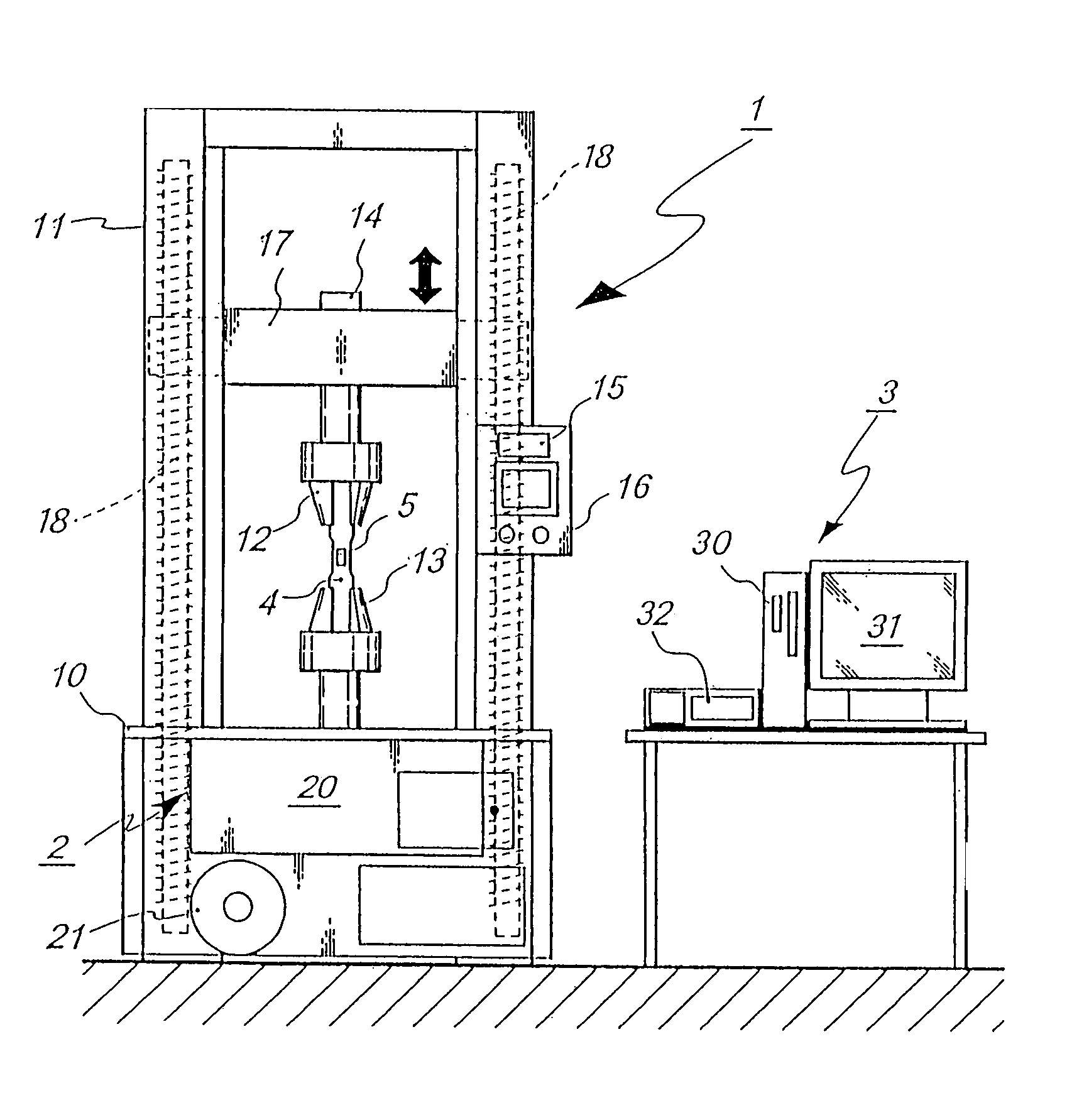 Universal material testing method and device therefor