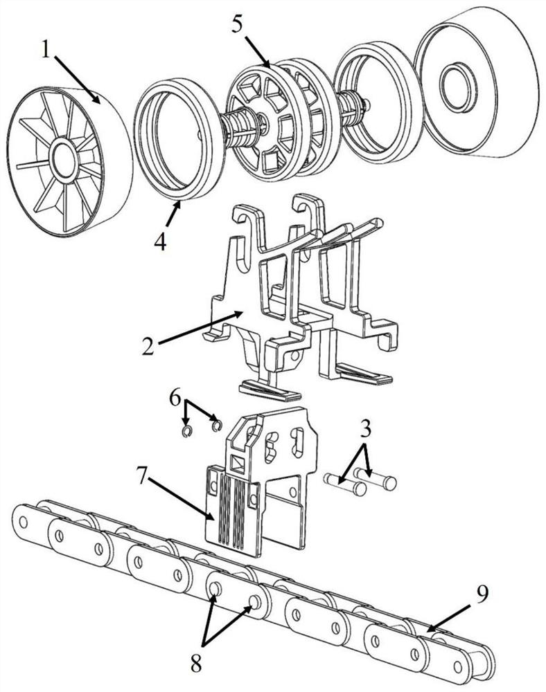 A roller conveying device for fruit and vegetable sorting