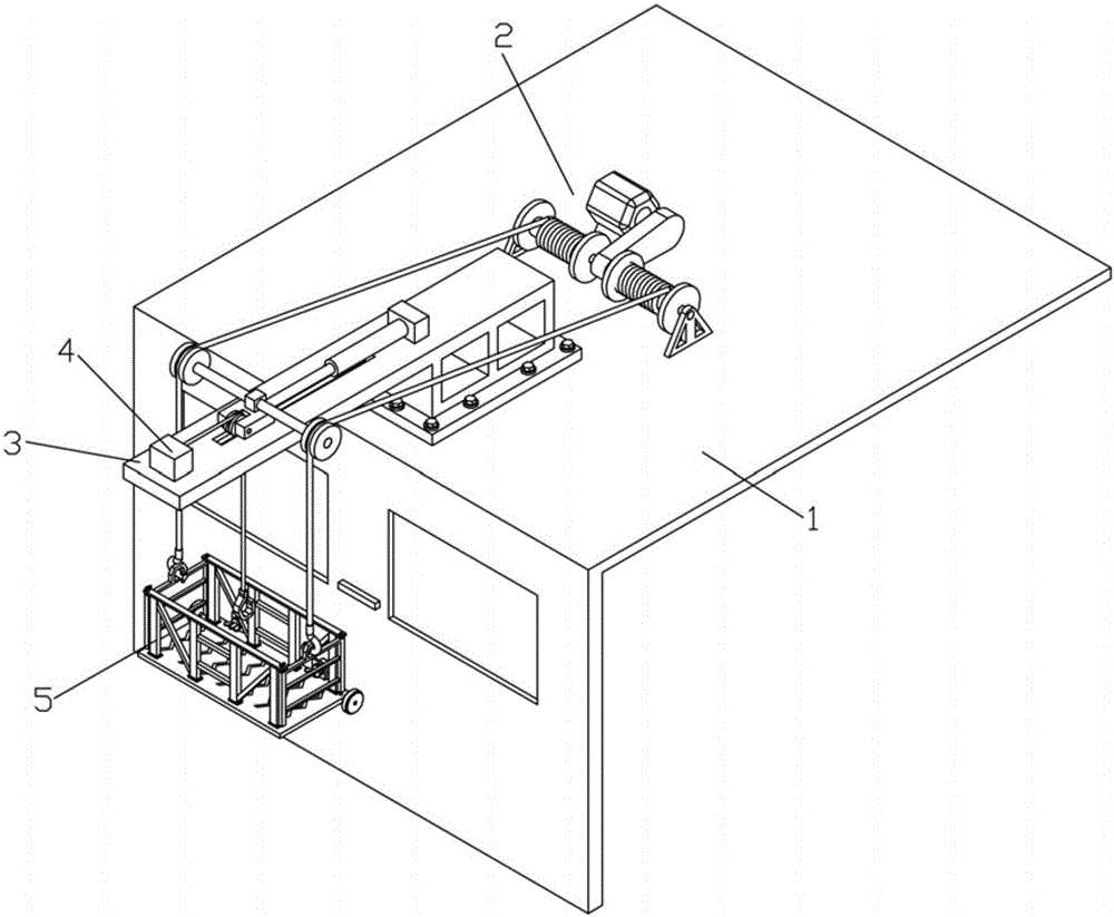 No-swing hanging basket device with automatic positioning function