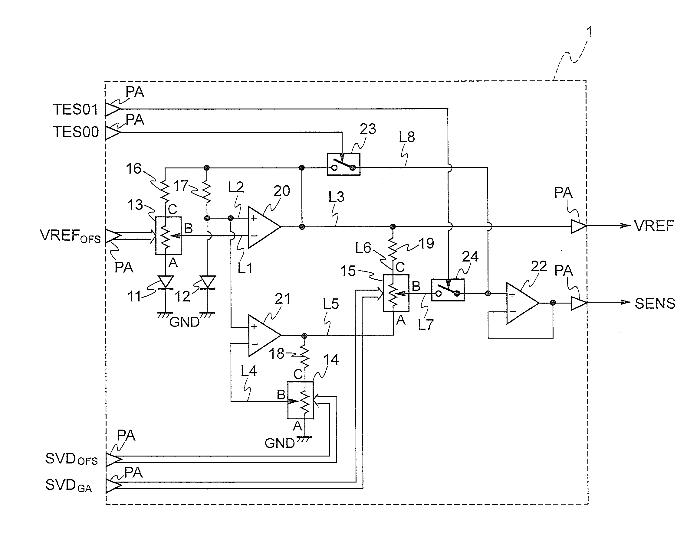 Temperature detection circuit and method of adjusting the same