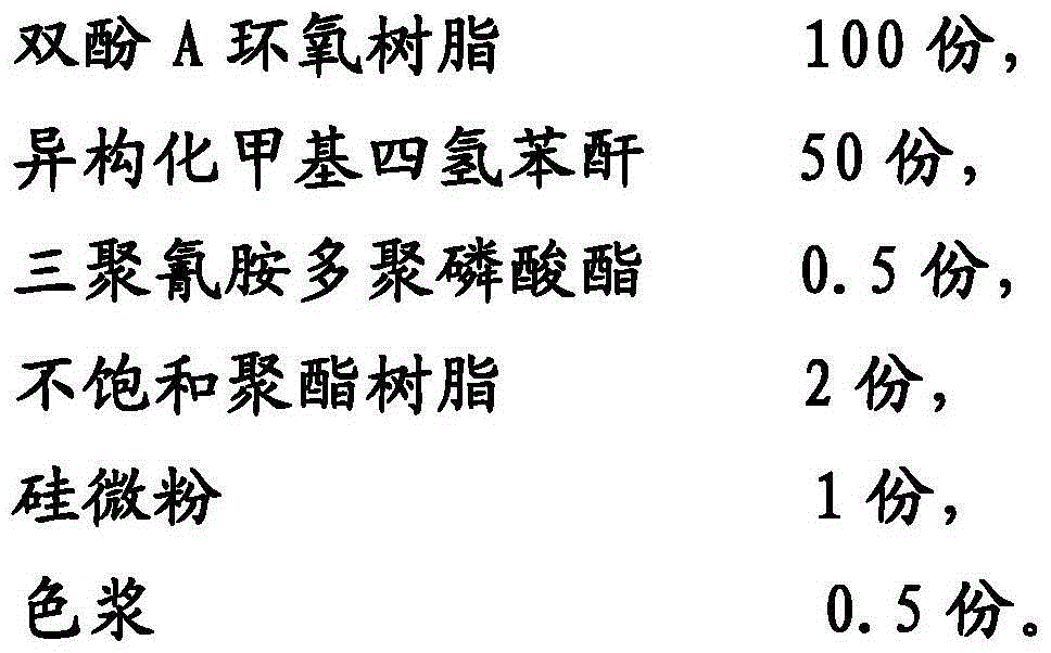 Method for preparing epoxy resin for casting dry type transformer