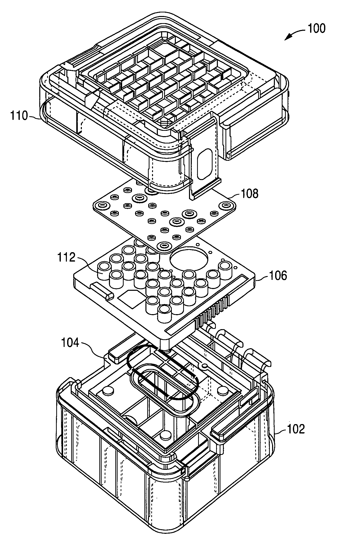 Container providing a controlled hydrated environment