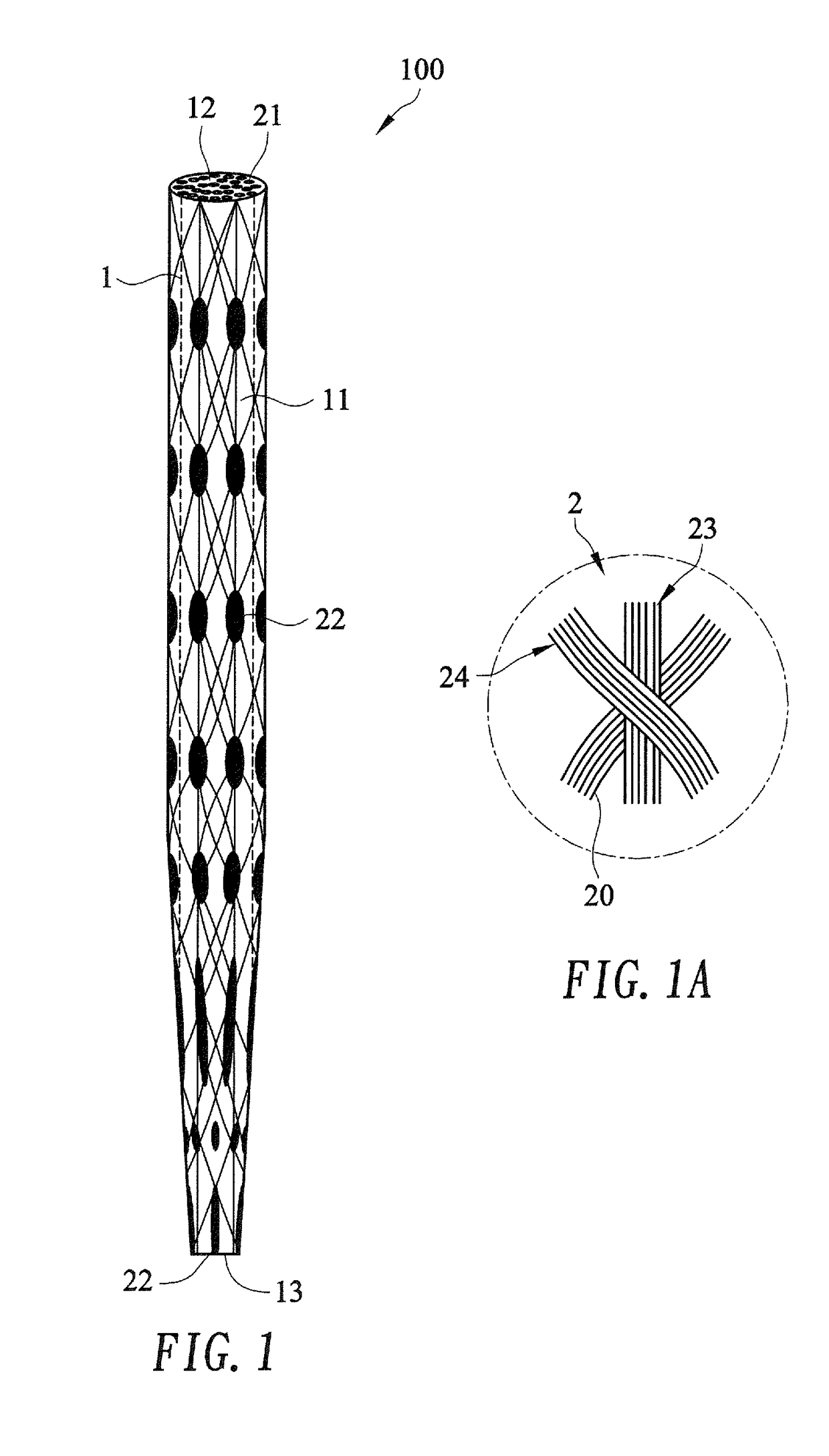 Woven fiber optics dental post