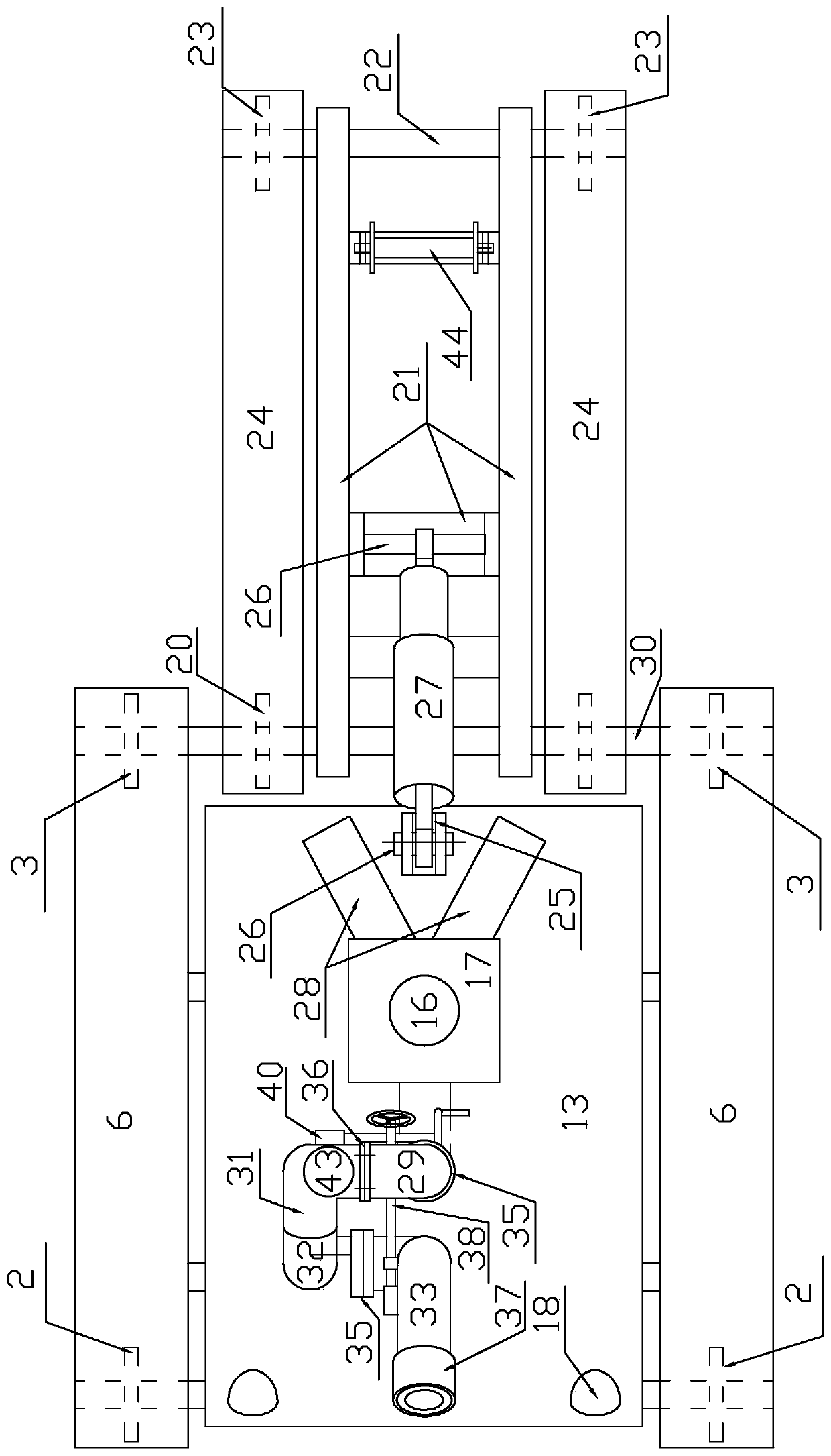 Conveniently maintained caterpillar band fire-fighting robot platform convenient to cross obstacles