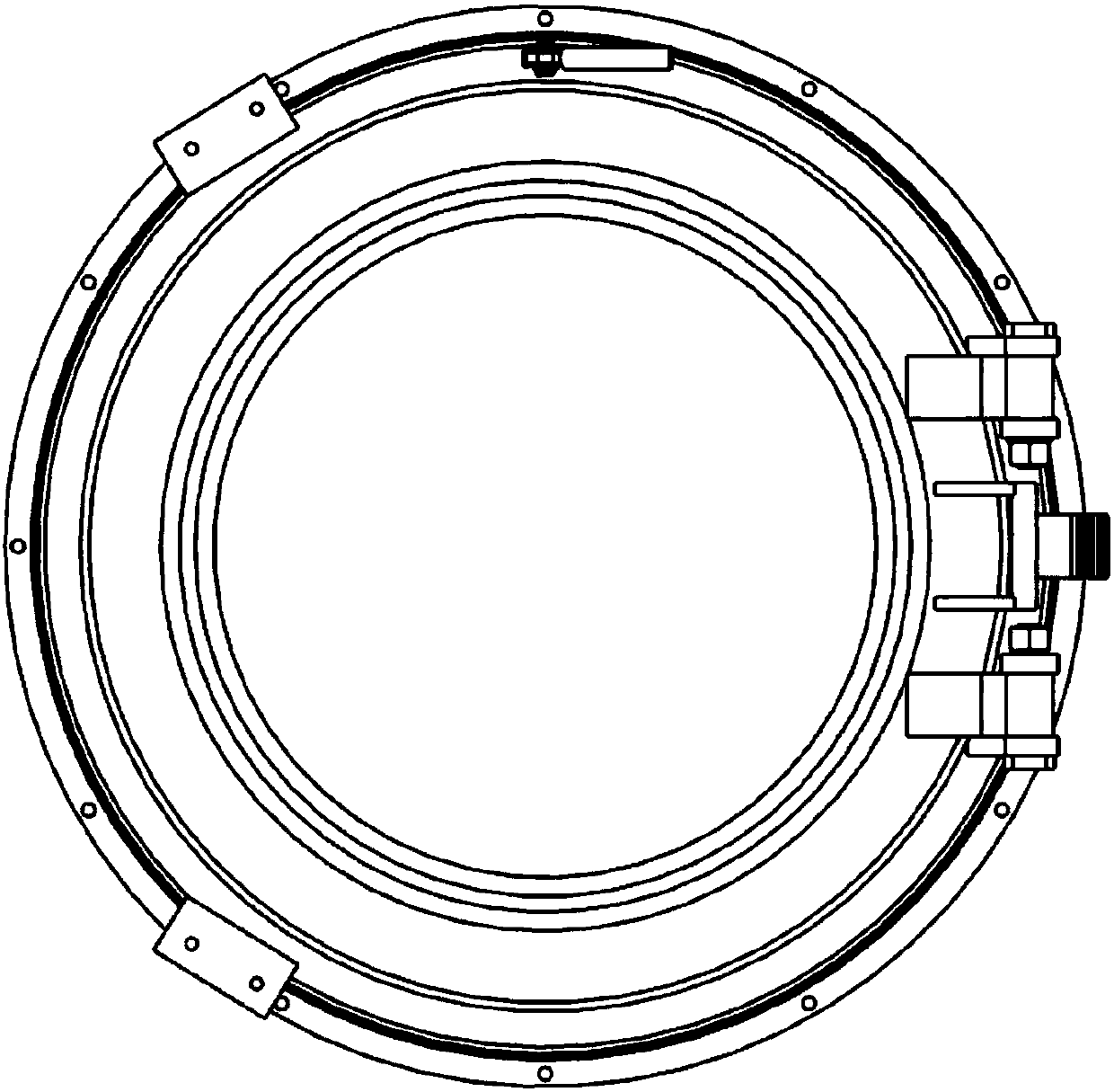 Heavy truck top cover assembly structure with rotating skylight device