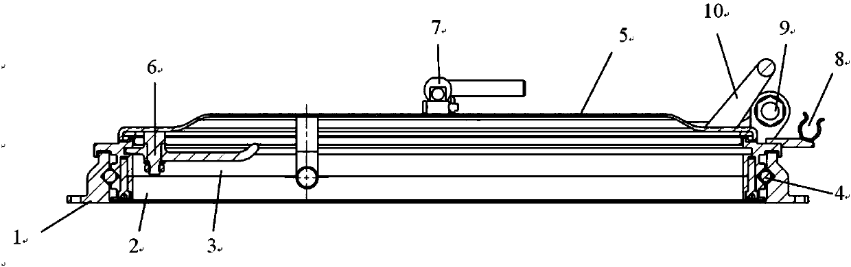 Heavy truck top cover assembly structure with rotating skylight device