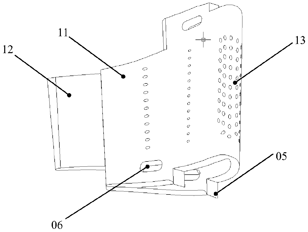 Aero-engine ceramic matrix composite fixed guider blade structure and forming method thereof