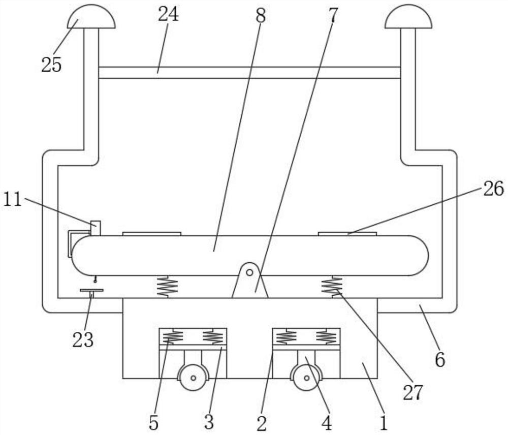 An automatic adjustment device for testing and exercising balance ability of elderly patients