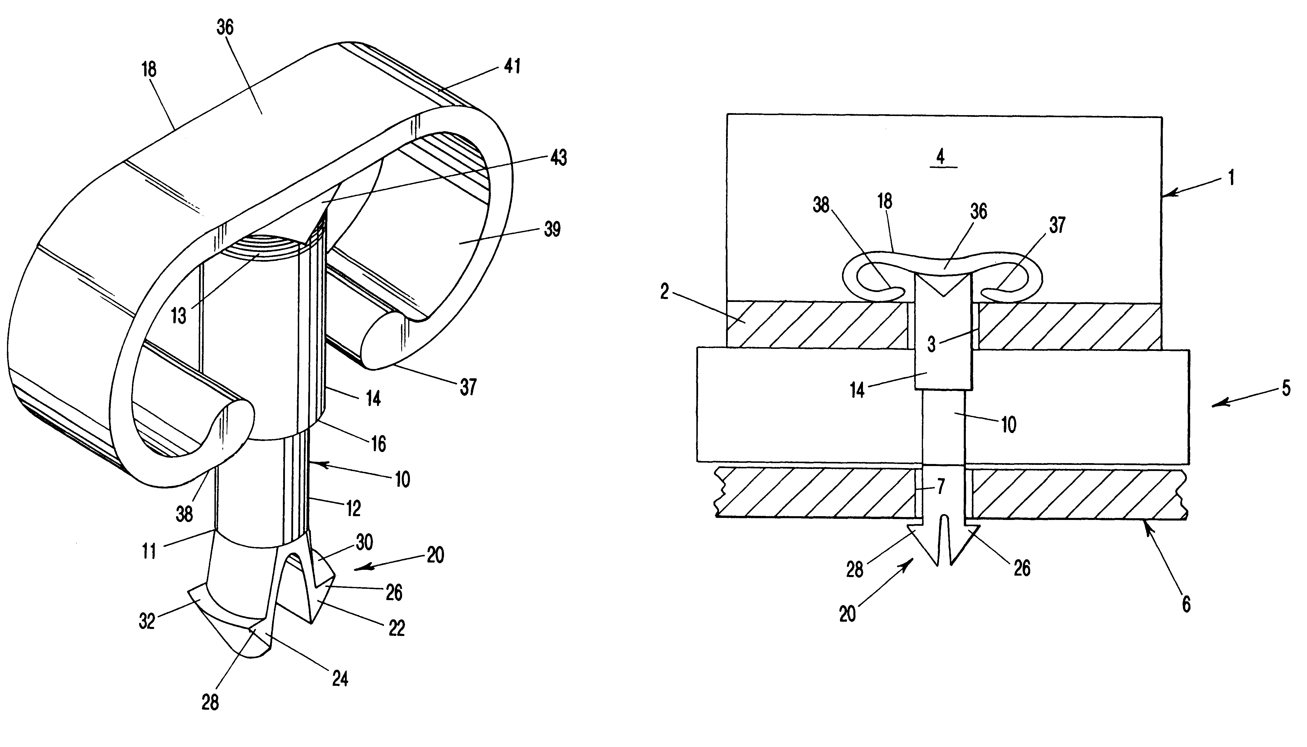 Retainer clip for heat sink for electronic components