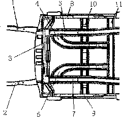 Automobile front floor framework