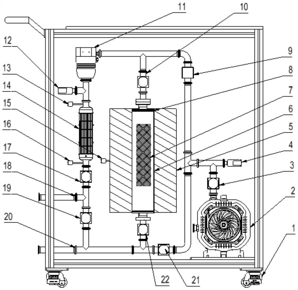 Device for reducing background leakage rate of large vacuum chamber at high temperature