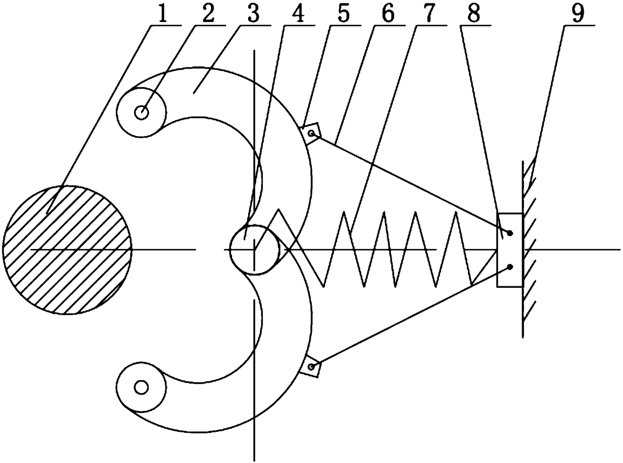 Holding column type connecting device used between two carriers