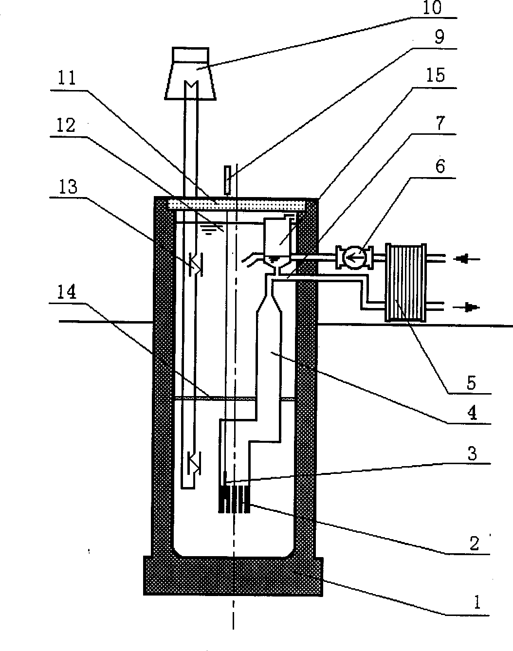 Heat supplying nuclear reactor with forced-circulation cooling deep water including natural circulation