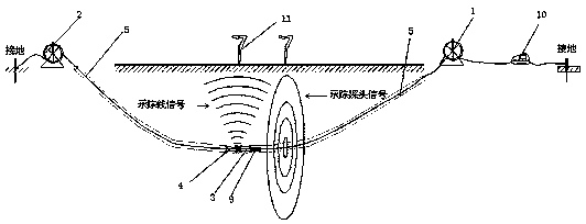 A two-way butt-piercing detection device for long pipelines