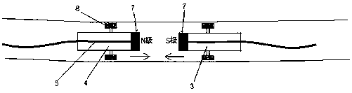 A two-way butt-piercing detection device for long pipelines