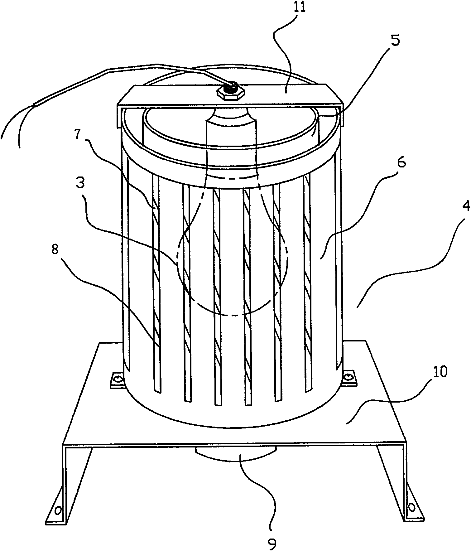 Artificial device for simulating flame burning image