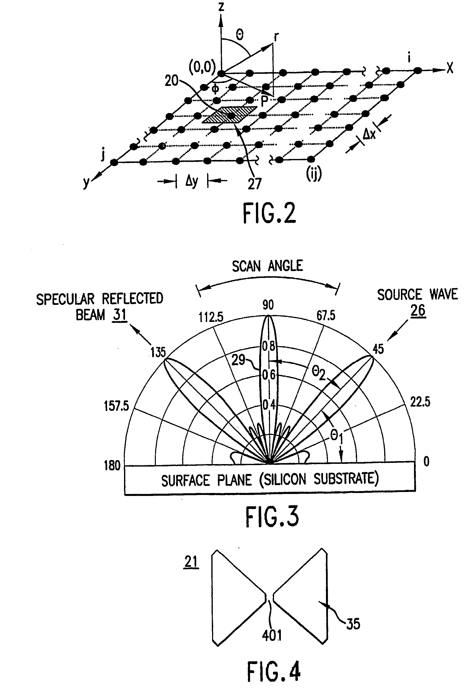 Wave interrogated near field arrays system and method for detection of subwavelength scale anomalies