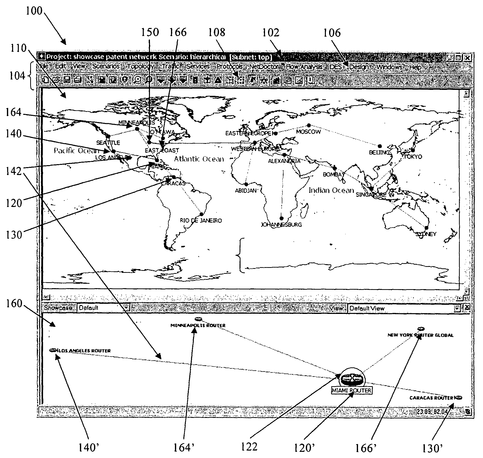 Visualizing a complex network based on a set of objects of interest