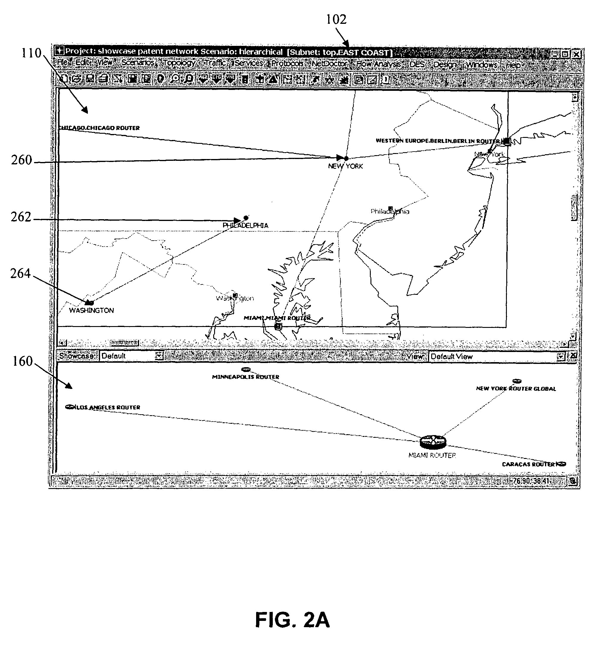 Visualizing a complex network based on a set of objects of interest