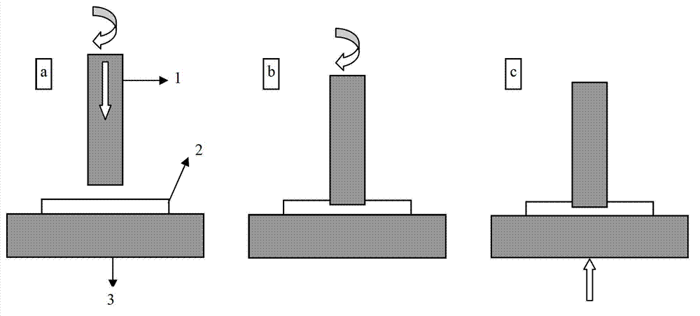 Vertical friction stud welding method