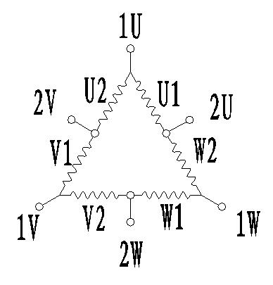 Alternating current asynchronous motor and phase change starting method thereof