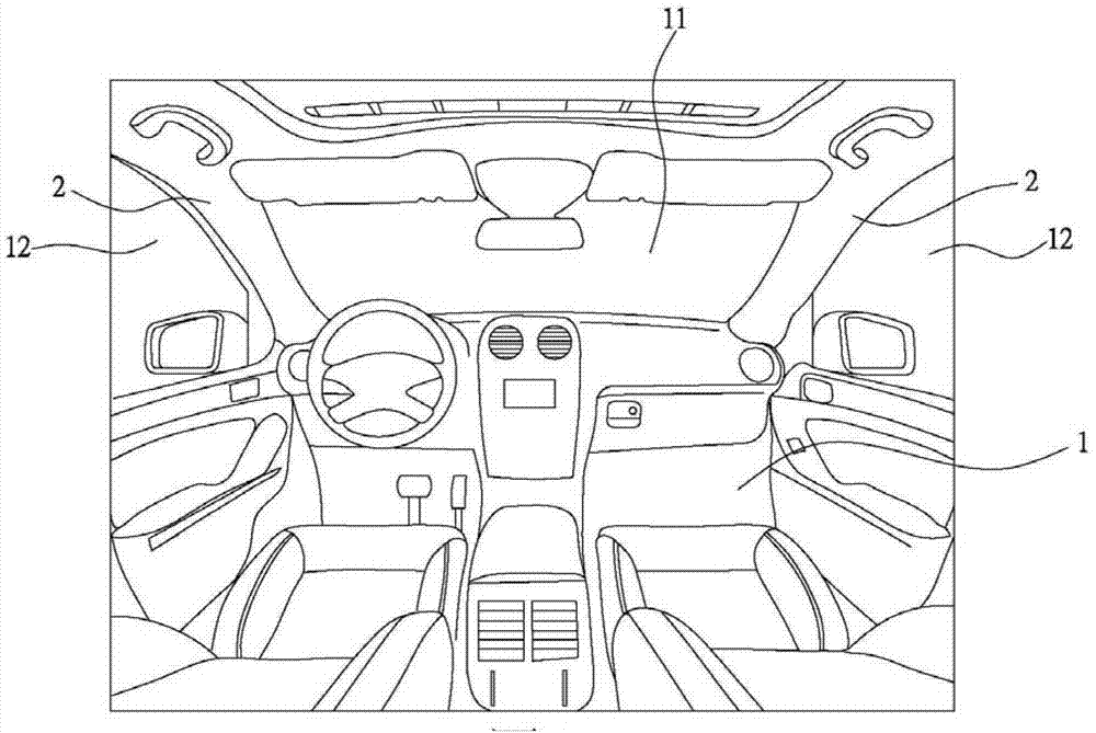 Visual field safety auxiliary device used in automobile cab