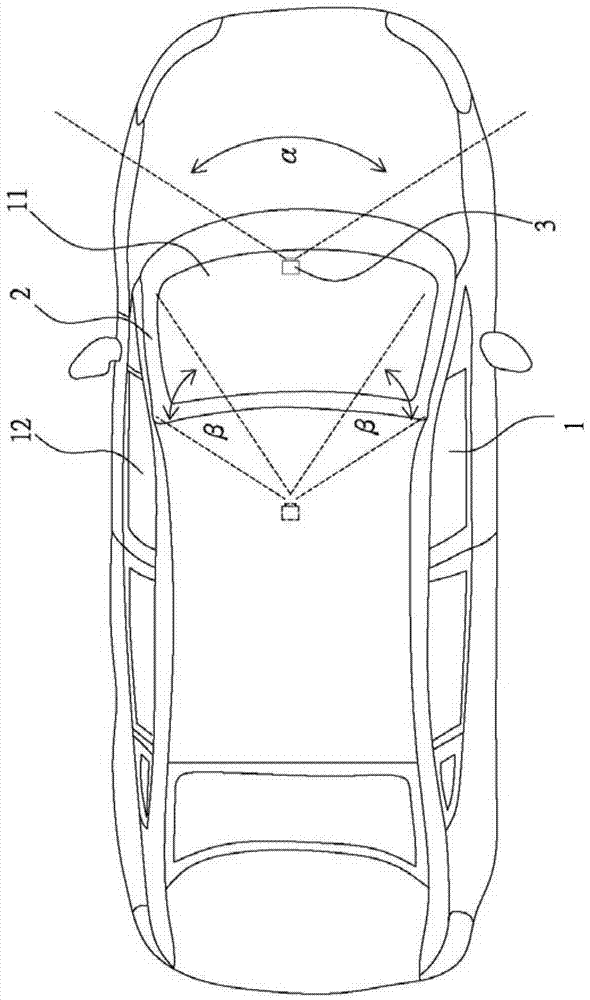 Visual field safety auxiliary device used in automobile cab