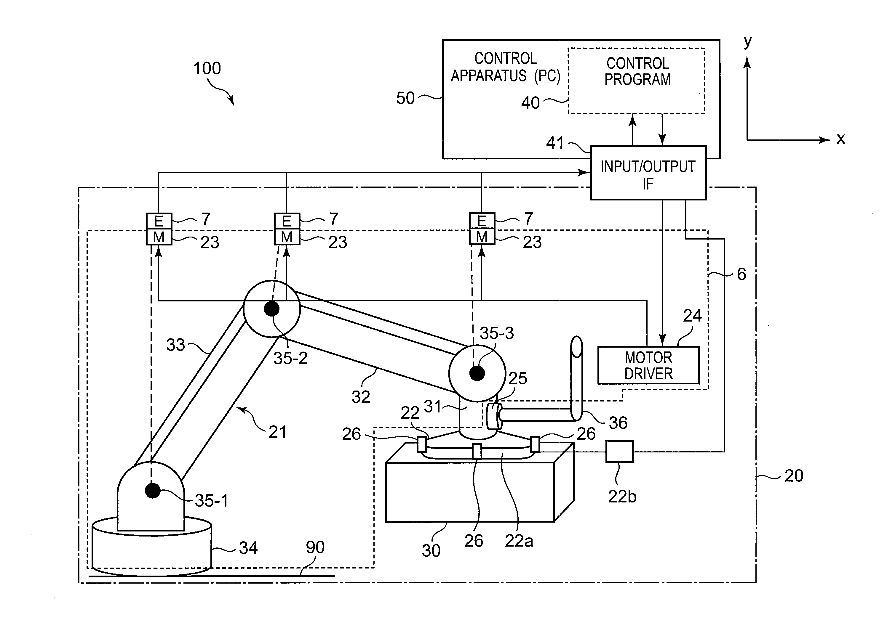 Robot, robot control apparatus, robot control method, and robot control program