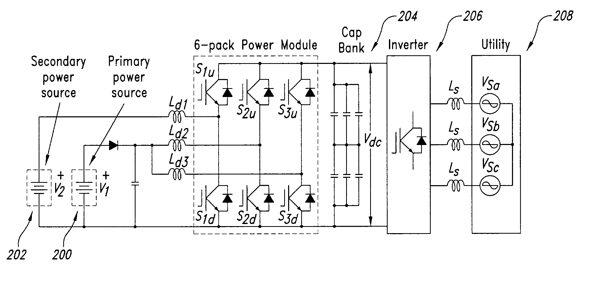 Topologies for multiple energy sources