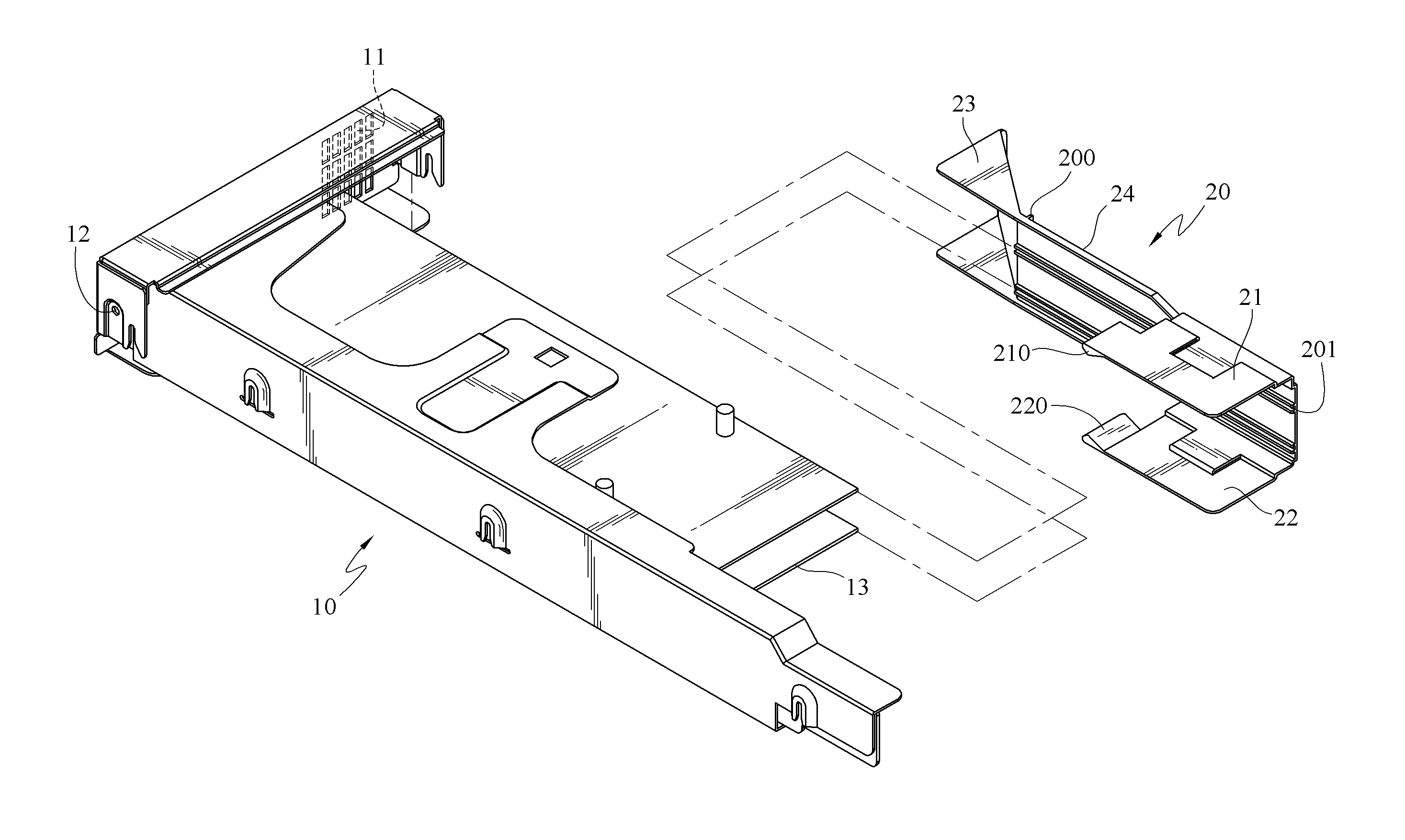 Card fixing structure