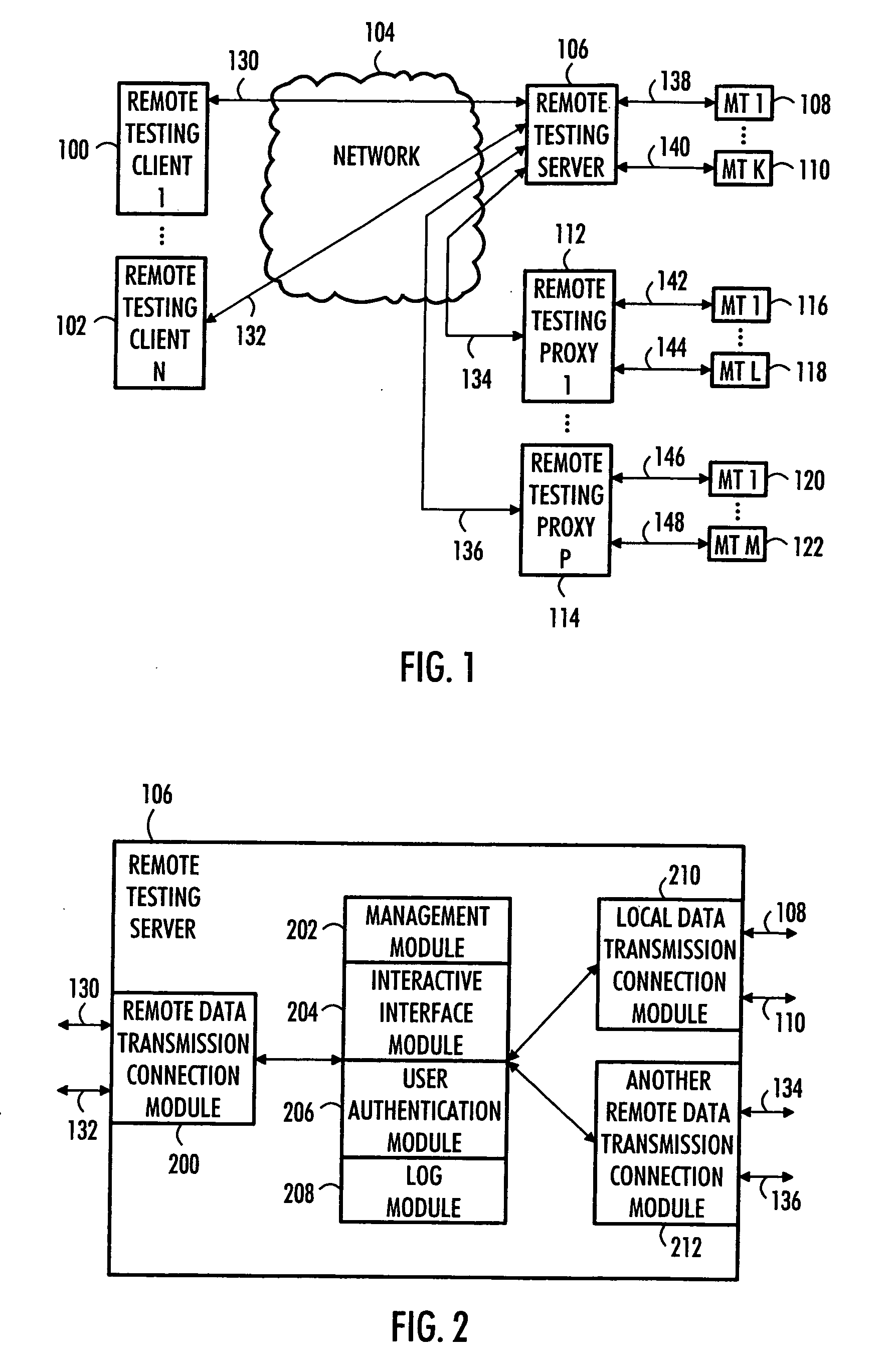 Remote testing of mobile terminals