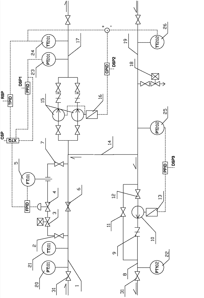 Distributed direct-mixing heat supply system