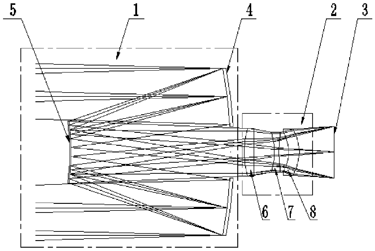 Catadioptric long-focal-length large-view-field small-size imaging optical system