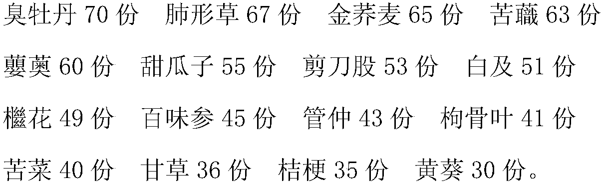 Traditional Chinese medicine preparation for treating lung abscess and preparation method thereof