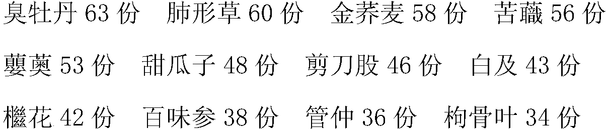 Traditional Chinese medicine preparation for treating lung abscess and preparation method thereof