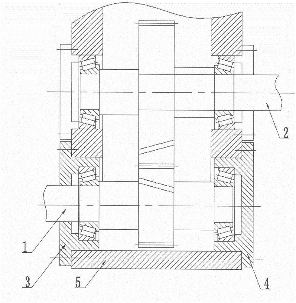 Inter-shaft central distance adjusting mechanism