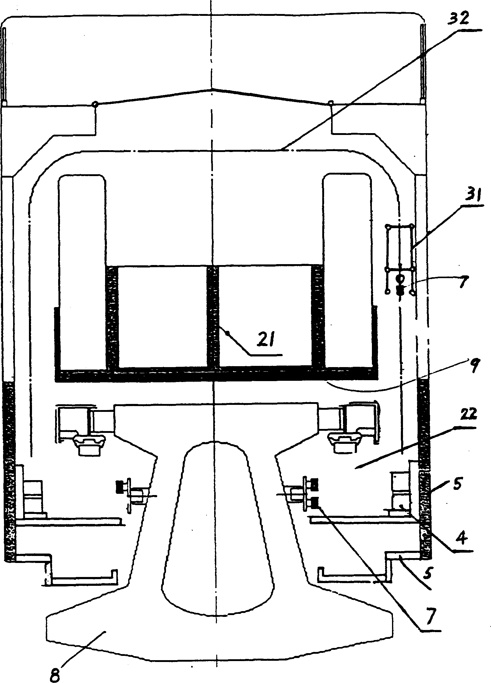 Power rail mounting vehicle for magnetic-suspension train